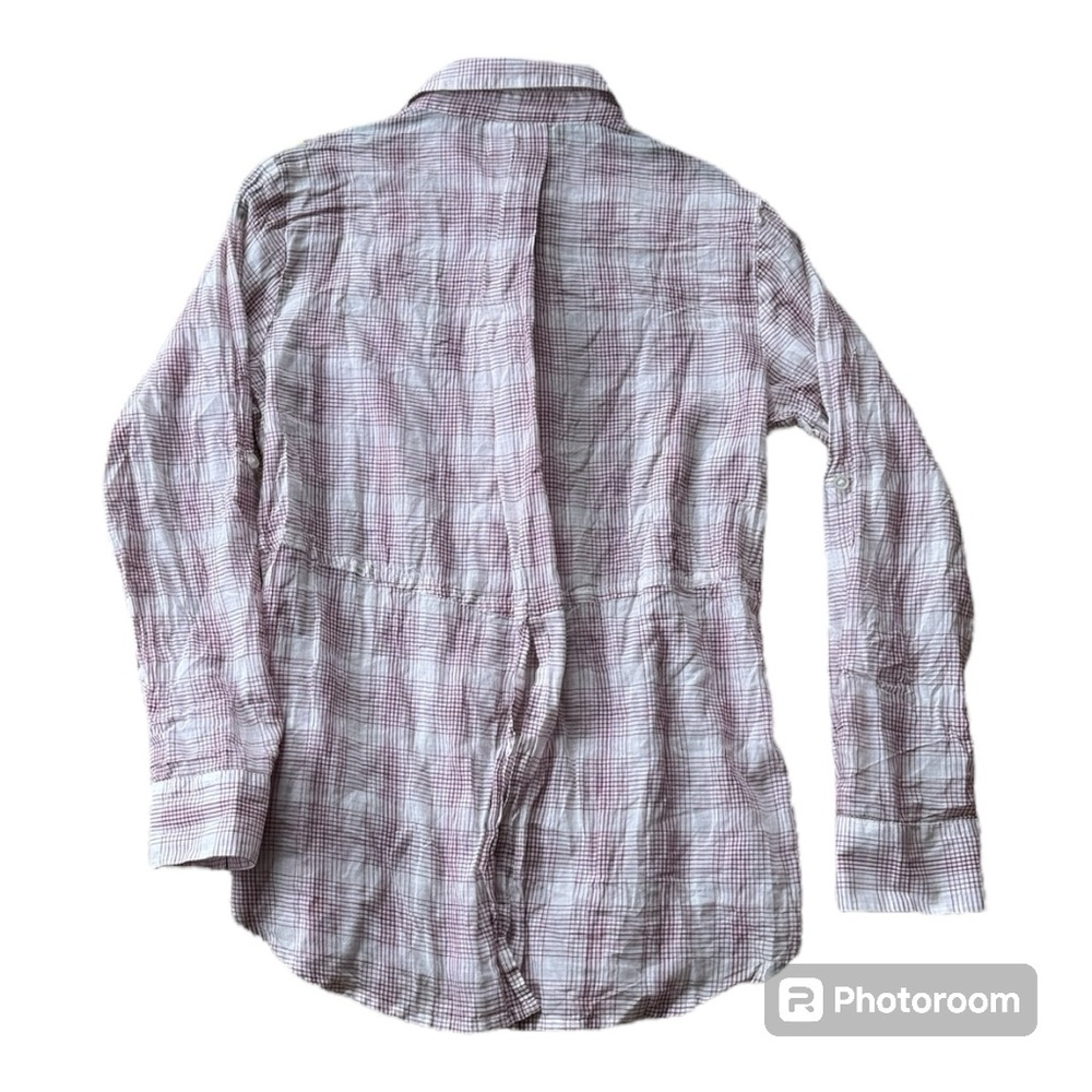 Ariat Western Shirt Red/White Plaid Cotton Button Up. Women’s Large Long sleeve‎ - Picture 4 of 7